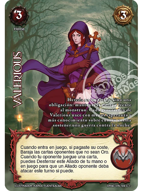 Valerious (Drácula - Cortesana Foil) 1