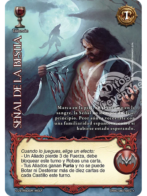 Señal de la Bestia (Drácula - Cortesano) 1