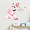 Cisne romántico rosado | Vinilo sticker pared