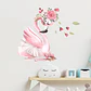 Cisne romántico rosado | Vinilo sticker pared - Miniatura 2