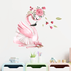 Cisne romántico rosado | Vinilo sticker pared