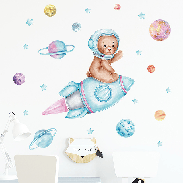 Los planetas del Oso - Sticker vinilo pared