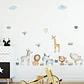 Animales en la Selva 2 x (90x30cm) | Vinilo sticker pared - Miniatura 4