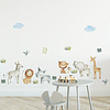 Animales en la Selva 2 x (90x30cm) | Vinilo sticker pared