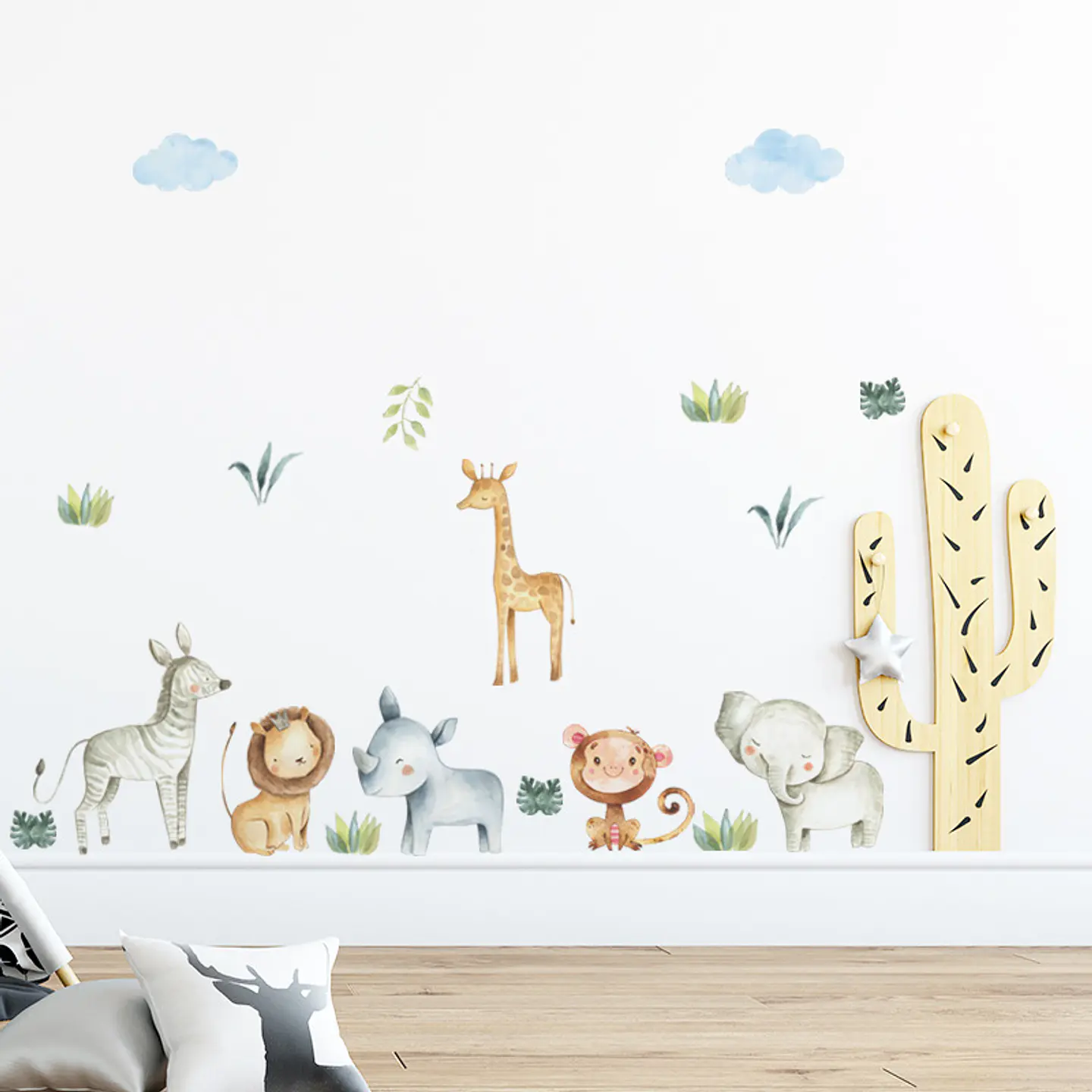 Animales en la Selva 2 x (90x30cm) | Vinilo sticker pared 2