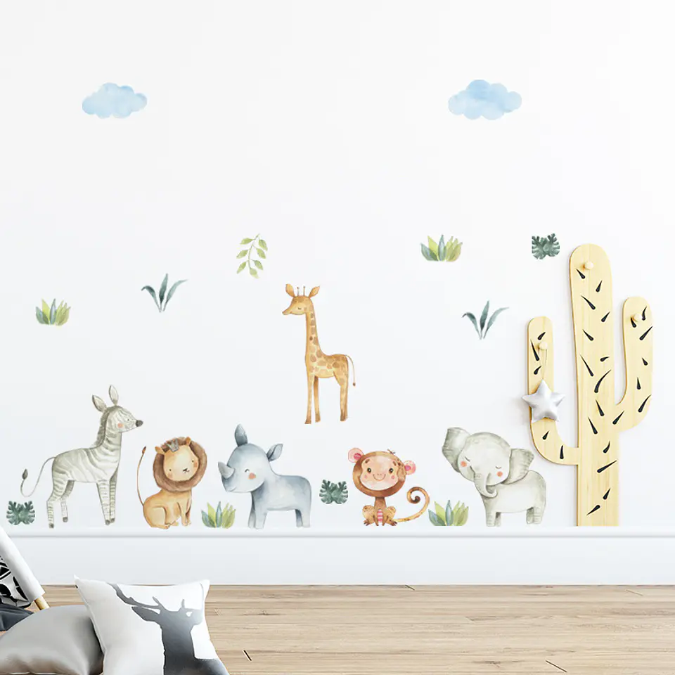 Animales en la Selva 2 x (90x30cm) | Vinilo sticker pared 2