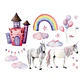 Mural Acuarela unicornios | Sticker de Pared Infantil - Miniatura 2