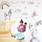 Mural Acuarela unicornios | Sticker de Pared Infantil - Miniatura 4