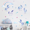 Unicornios azules 2 x (90x30cm) | Vinilo sticker pared