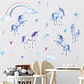 Unicornios Celestiales | Pack 2 Vinilos Decorativos Infantiles 90 × 30 cm - Miniatura 3