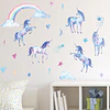 Unicornios azules 2 x (90x30cm) | Vinilo sticker pared