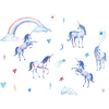 Unicornios azules 2 x (90x30cm) | Vinilo sticker pared