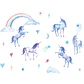 Unicornios Celestiales | Pack 2 Vinilos Decorativos Infantiles 90 × 30 cm - Miniatura 6