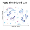 Unicornios azules 2 x (90x30cm) | Vinilo sticker pared
