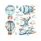 Aviones y globos niños 2 x (90x30cm) | Vinilo sticker pared - Miniatura 6