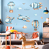 Aviones y globos niños 2 x (90x30cm) | Vinilo sticker pared