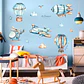 Aviones y globos niños 2 x (90x30cm) | Vinilo sticker pared - Miniatura 5