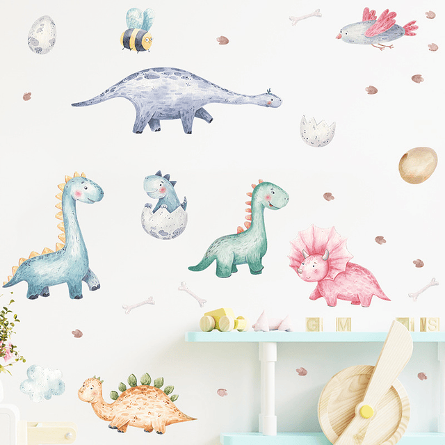Dinosaurios bebes 2 x (90x30cm) | Vinilo sticker pared