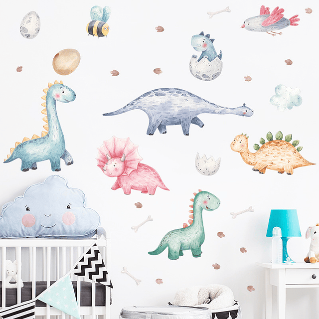Dinosaurios bebes 2 x (90x30cm) | Vinilo sticker pared