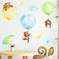 Osos y globos en acuarela | Vinilo sticker pared - Miniatura 1