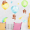 Osos y globos en acuarela | Vinilo sticker pared