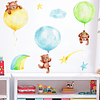 Osos y globos en acuarela | Vinilo sticker pared
