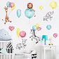 Animales bebés y globos | Vinilo sticker pared  - Miniatura 2