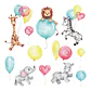 Animales bebés y globos | Vinilo sticker pared  - Miniatura 5