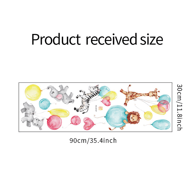 Animales bebés y globos | Vinilo sticker pared 