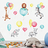 Animales bebés y globos | Vinilo sticker pared 