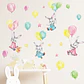 🐰 Conejos y Globos en Acuarela | Set Completo de 4 Láminas 90x30 cm | Vinilo Sticker de Pared Infantil - Miniatura 5