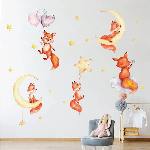 Zorritos nocturnos | Vinilo sticker pared 