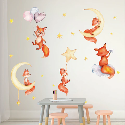 Zorritos nocturnos | Vinilo sticker pared 