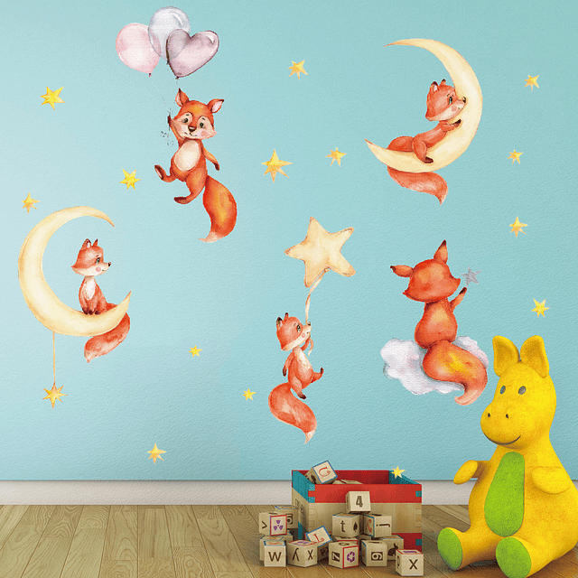 Zorritos nocturnos | Vinilo sticker pared