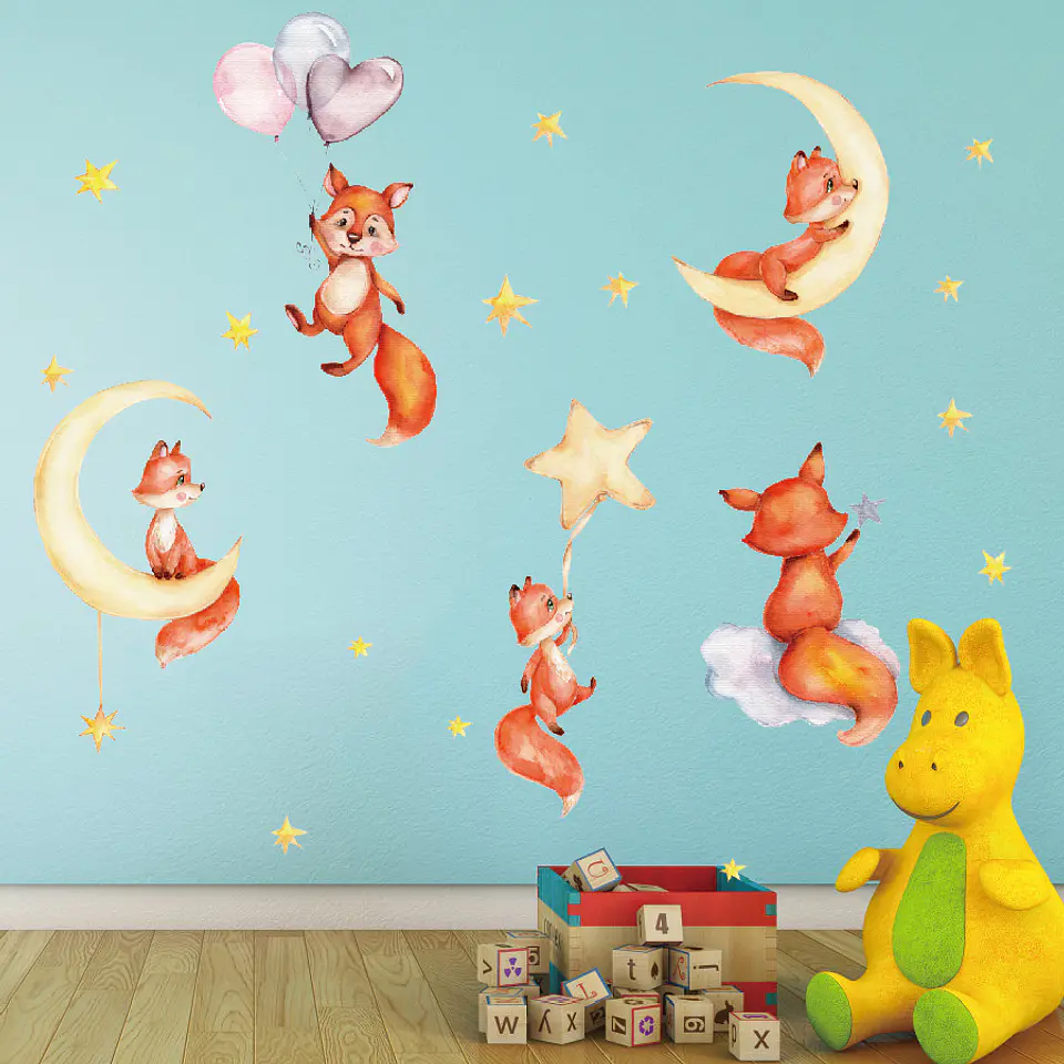 Zorritos Soñadores | Lámina Vinilo Decorativa Infantil 90 × 30 cm 5