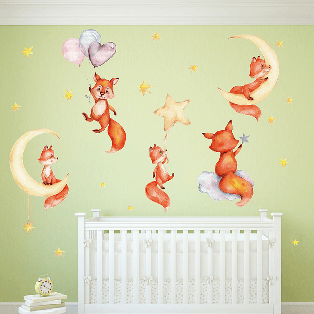 Zorritos nocturnos | Vinilo sticker pared