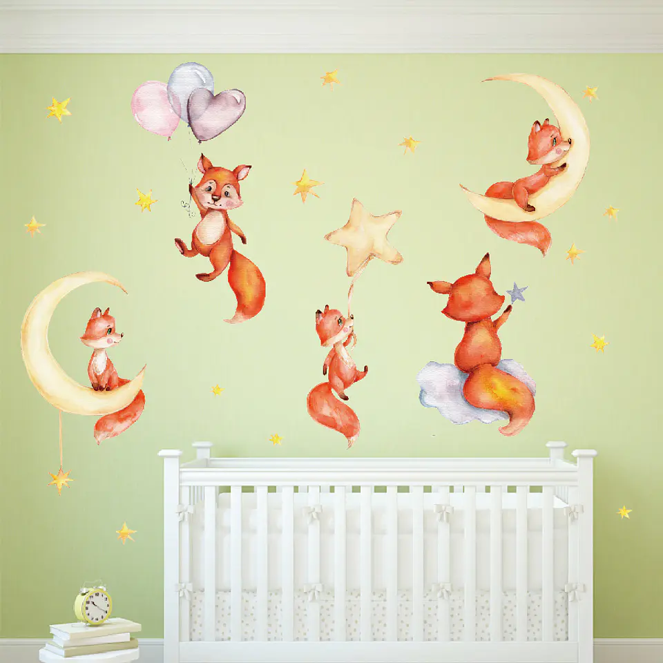 Zorritos Soñadores | Lámina Vinilo Decorativa Infantil 90 × 30 cm 6