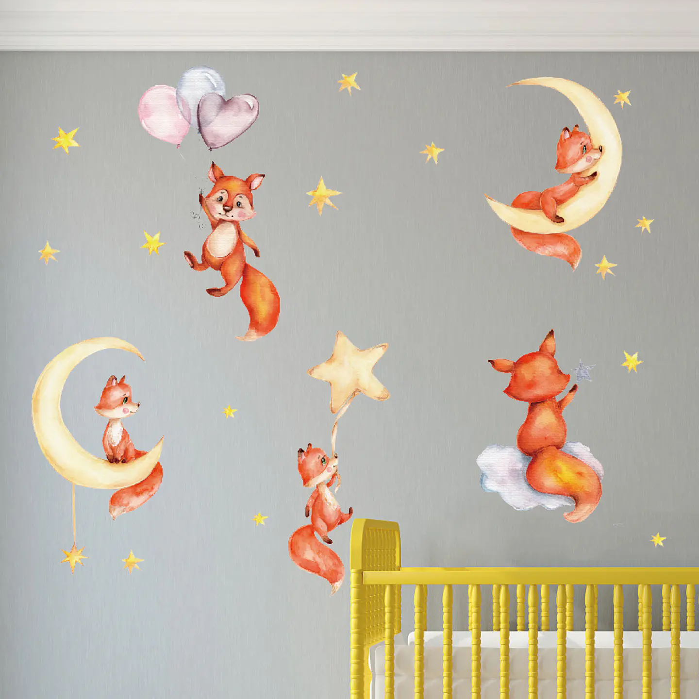 Zorritos Soñadores | Lámina Vinilo Decorativa Infantil 90 × 30 cm 3