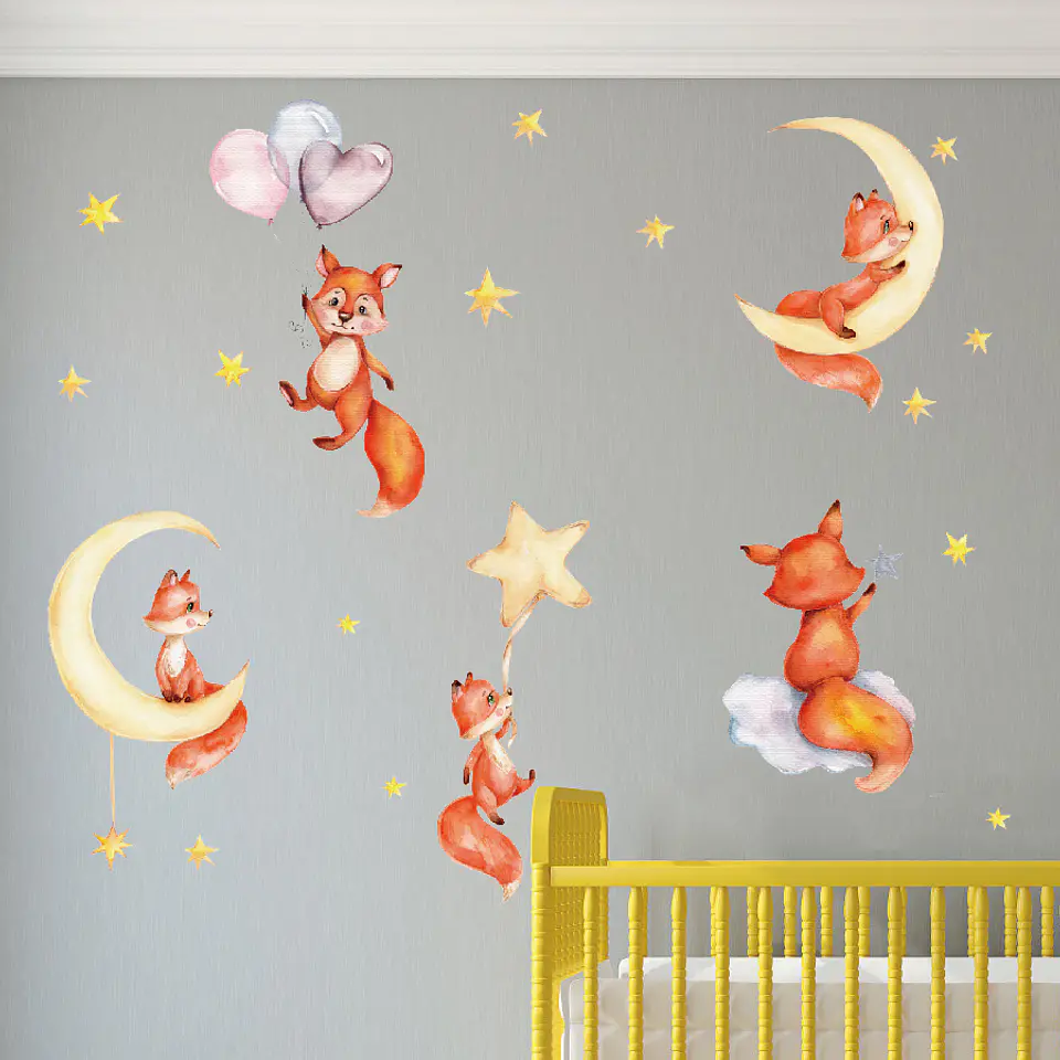 Zorritos Soñadores | Lámina Vinilo Decorativa Infantil 90 × 30 cm 3