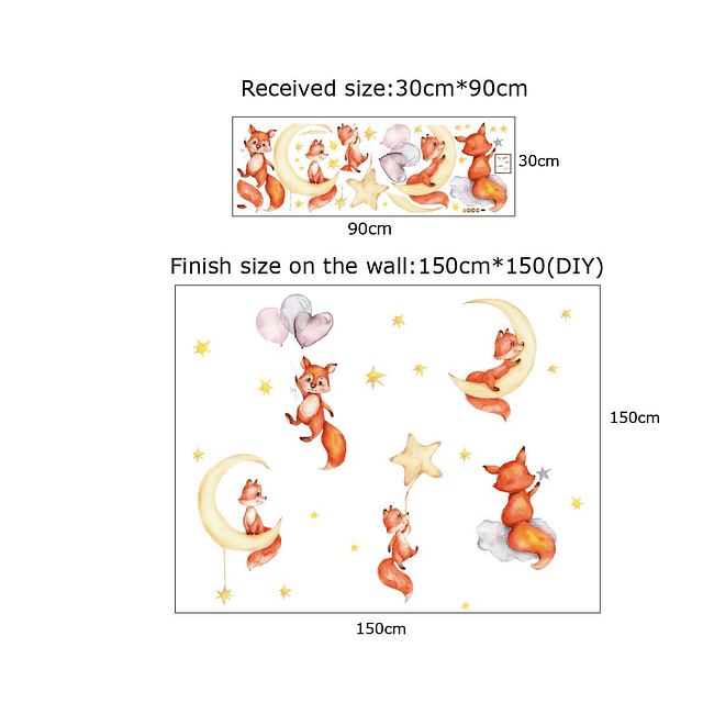 Zorritos nocturnos | Vinilo sticker pared