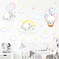 Elefantes durmiendo en acuarela | Vinilo sticker pared - Miniatura 1