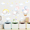 Elefantes durmiendo en acuarela | Vinilo sticker pared