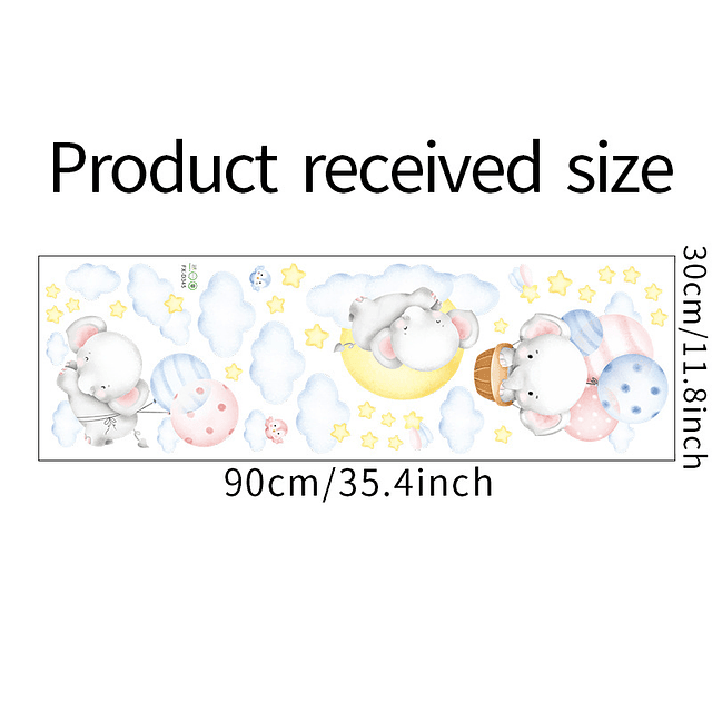 Elefantes durmiendo en acuarela | Vinilo sticker pared