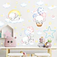 Elefantes durmiendo en acuarela | Vinilo sticker pared - Miniatura 5