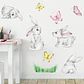 Preciosos conejos en acuarela | Vinilo sticker pared - Miniatura 3