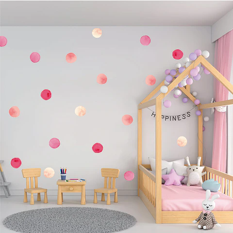 Luna llena rosada | Vinilo sticker pared 