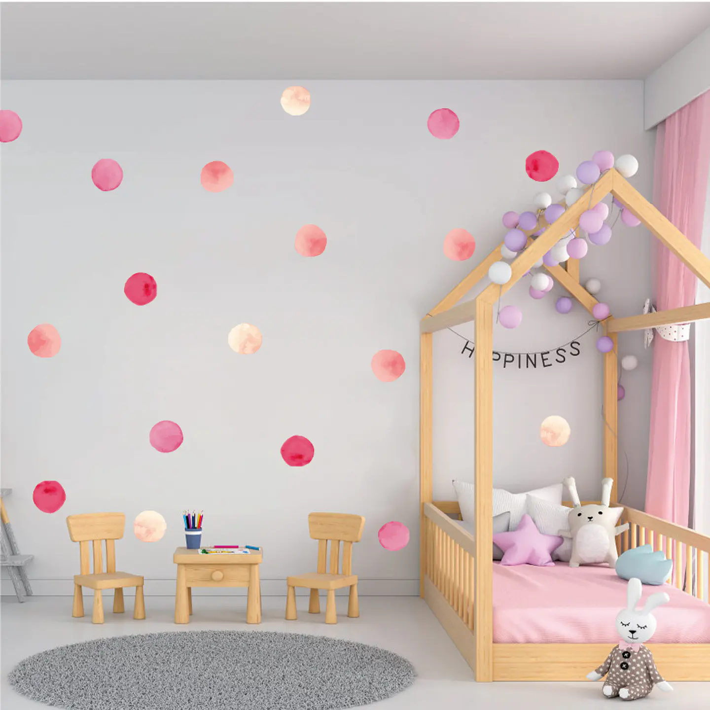 Luna llena rosada | Vinilo sticker pared  1
