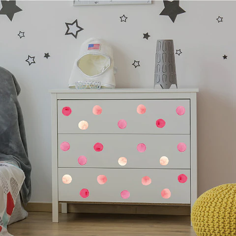 Luna llena rosada | Vinilo sticker pared 