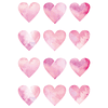 Set de 2 laminas Corazones rosados degrade | Vinilo sticker pared 