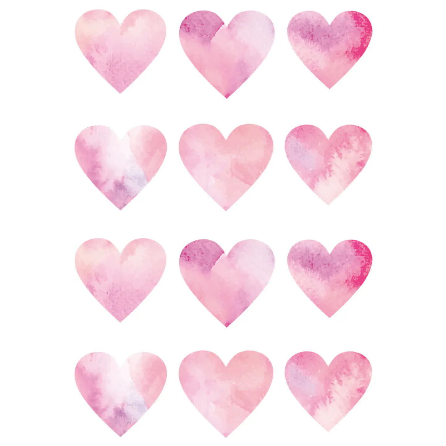 Corazones en Acuarela | Set 2 Vinilos Decorativos Infantiles 20 × 30 cm 4